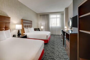 Premium bedding, desk, blackout curtains, iron/ironing board