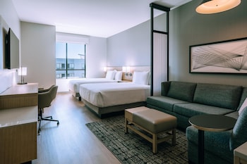 In-room safe, desk, laptop workspace, blackout drapes