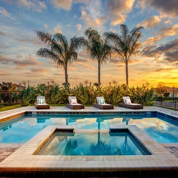 Outdoor pool, a heated pool, cabanas (surcharge), pool umbrellas