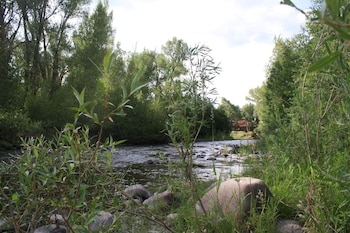 Outdoor banquet area