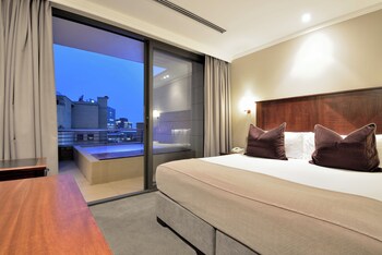 Appartement Penthouse luxueux, 2 chambres | Terrasse/patio