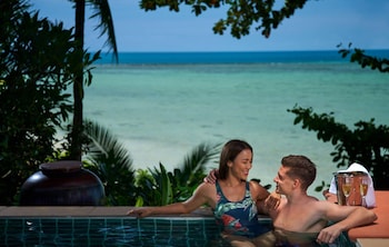 2 outdoor pools, pool umbrellas, pool loungers