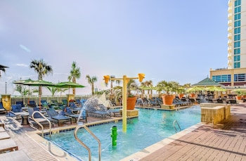 On the beach, beach bar