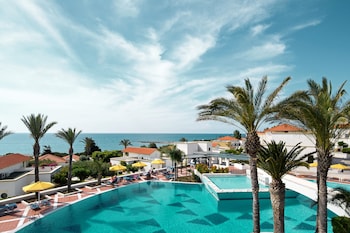 Sun-loungers, beach umbrellas, beach towels, beach massages