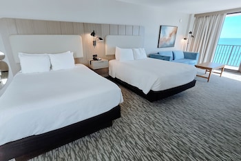 Standaard kamer, 2 queensize bedden, keuken, aan zee | Terras