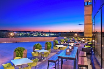 Dinner served, alfresco dining