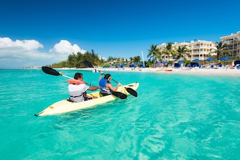 Vue sur la plage ou lâocĂ©an