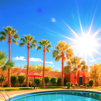 Fachada da propriedade à noite