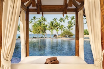 Outdoor banquet area