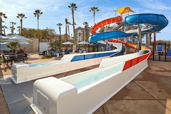 2 outdoor pools, open 10:00 AM to 9:00 PM, pool umbrellas, sun loungers