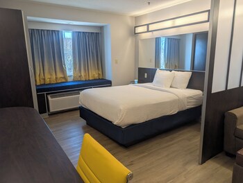 Kamar, 1 Tempat Tidur Queen, akses difabel, Bebas Asap Rokok (Bathtub w/ Grab Bars) | Brankas, meja kerja, kedap suara, dan setrika/meja setrika