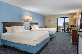 Suite, City View (2 Queens/Sofa, No pets allowed) | Blackout drapes, iron/ironing board, free WiFi, bed sheets