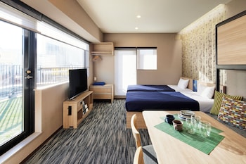 Standard 4Bed Roof Balcony | 1 kamar tidur, brankas, tirai kedap cahaya, dan setrika/meja setrika