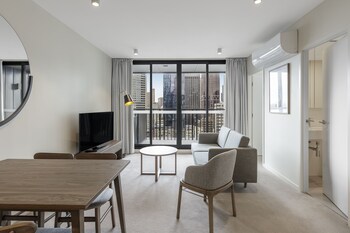 One Bedroom Apartment + Balcony | Living area