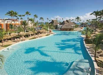 On the beach, sun loungers, beach umbrellas, beach towels