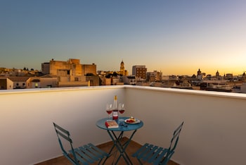Deluxe maisonnette, 1 slaapkamer, terras, uitzicht op stad | Terras