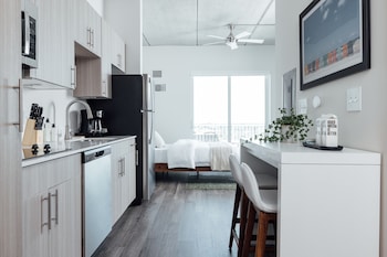 Studio Standard, cuisine, en coin | Terrasse/patio