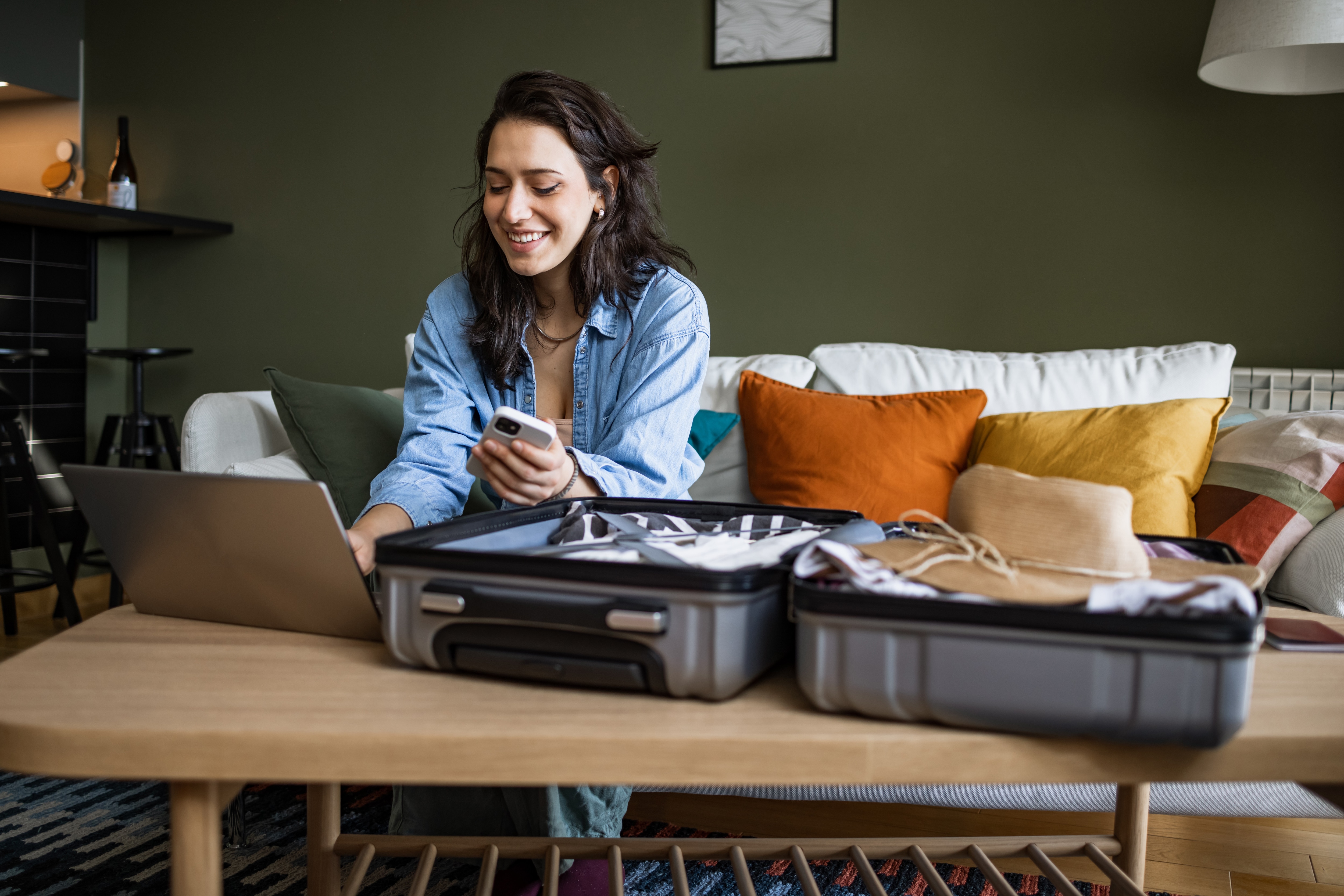 Woman planning holiday