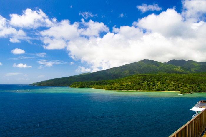 A crystal blue beach in Hawaii