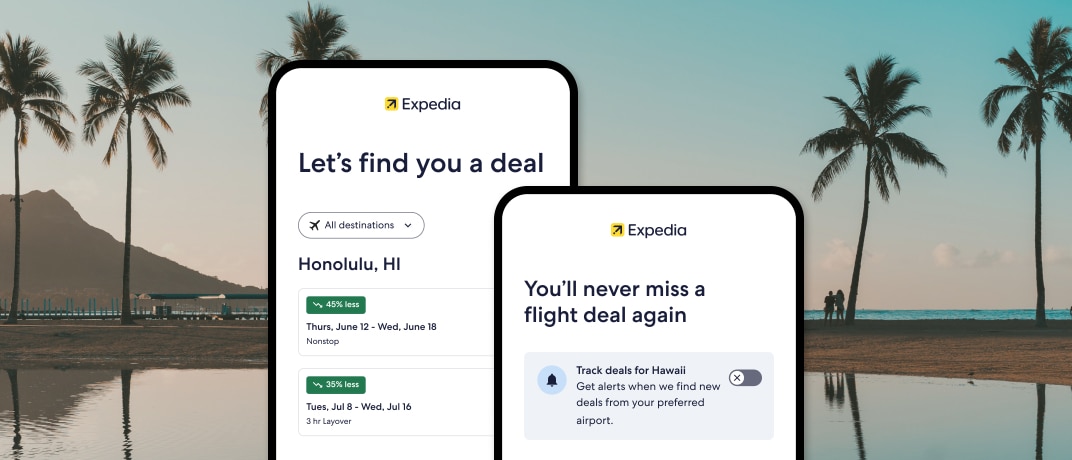 Track flight deals in the app and receive alerts when it's the best time to book.