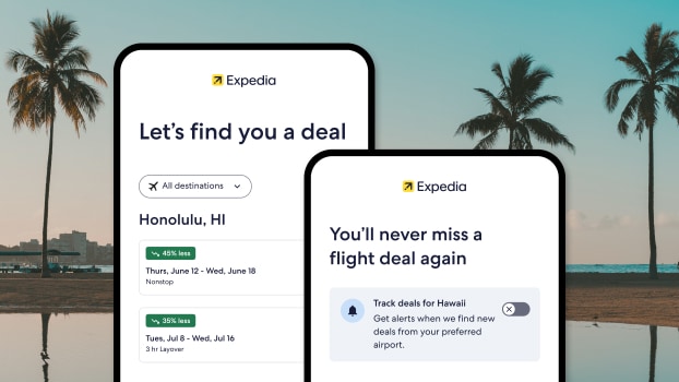 Track flight deals in the app and receive alerts when it's the best time to book. 