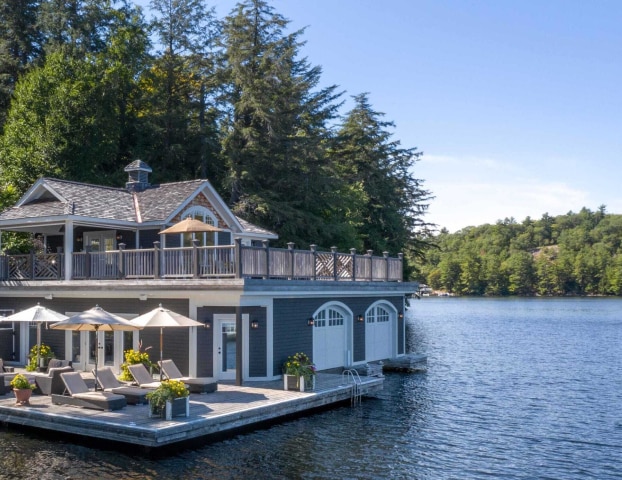 Explore lakeside properties.