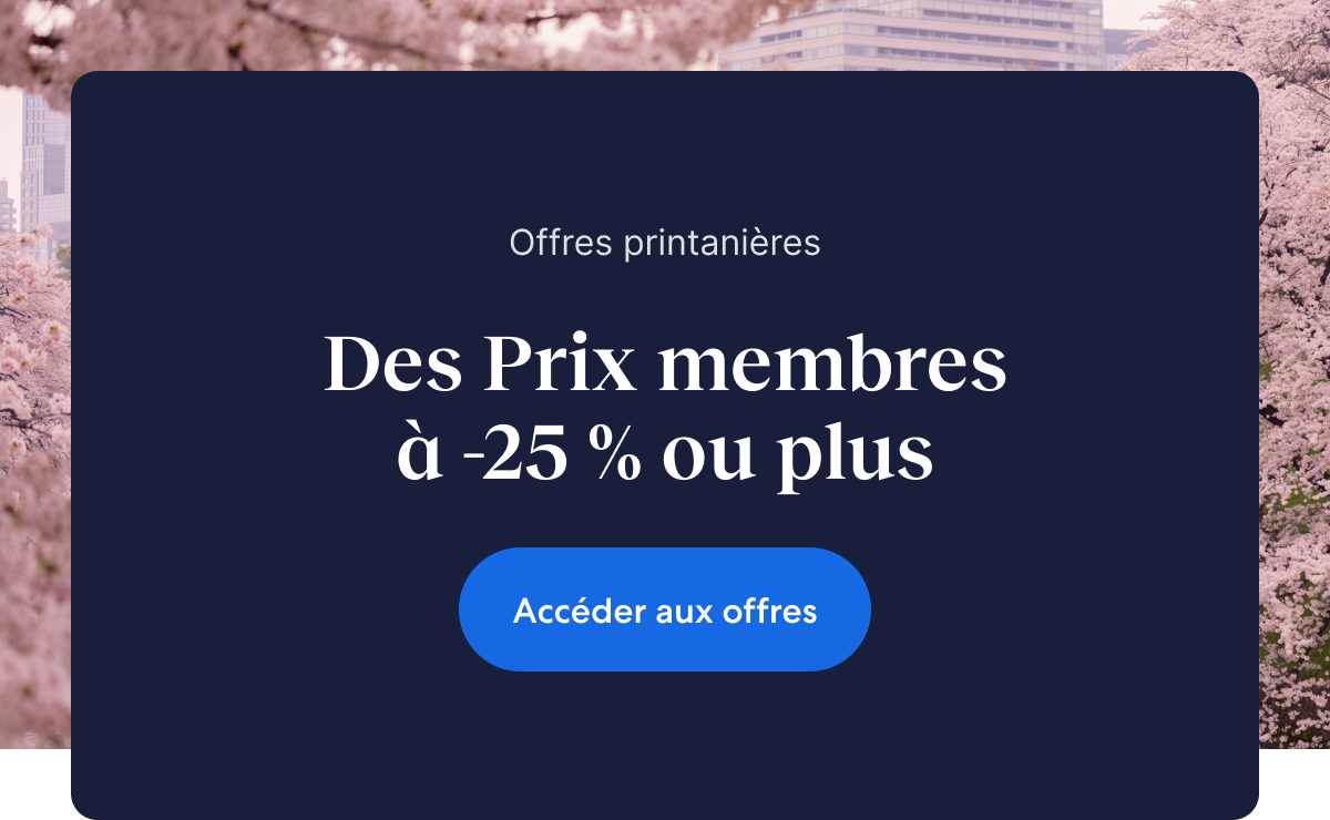 Économisez 25 % ou plus dans une sélection d’hôtels en réservant avant le 25 mars.