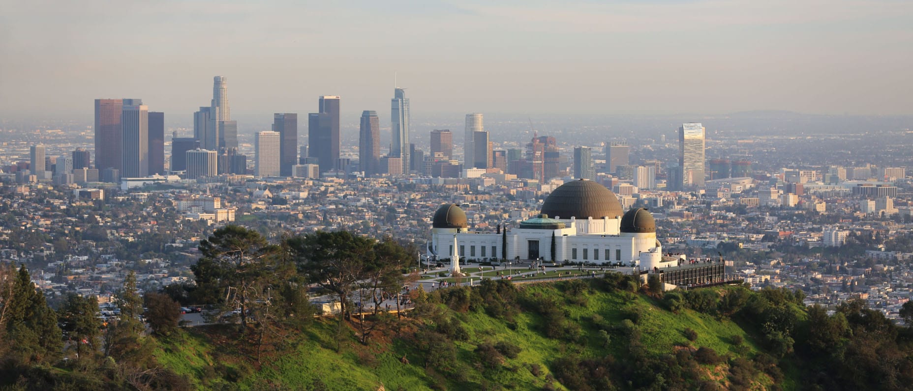 The Griffith Observatory overlooking Los Angeles, taken from the Hollywood Hills
