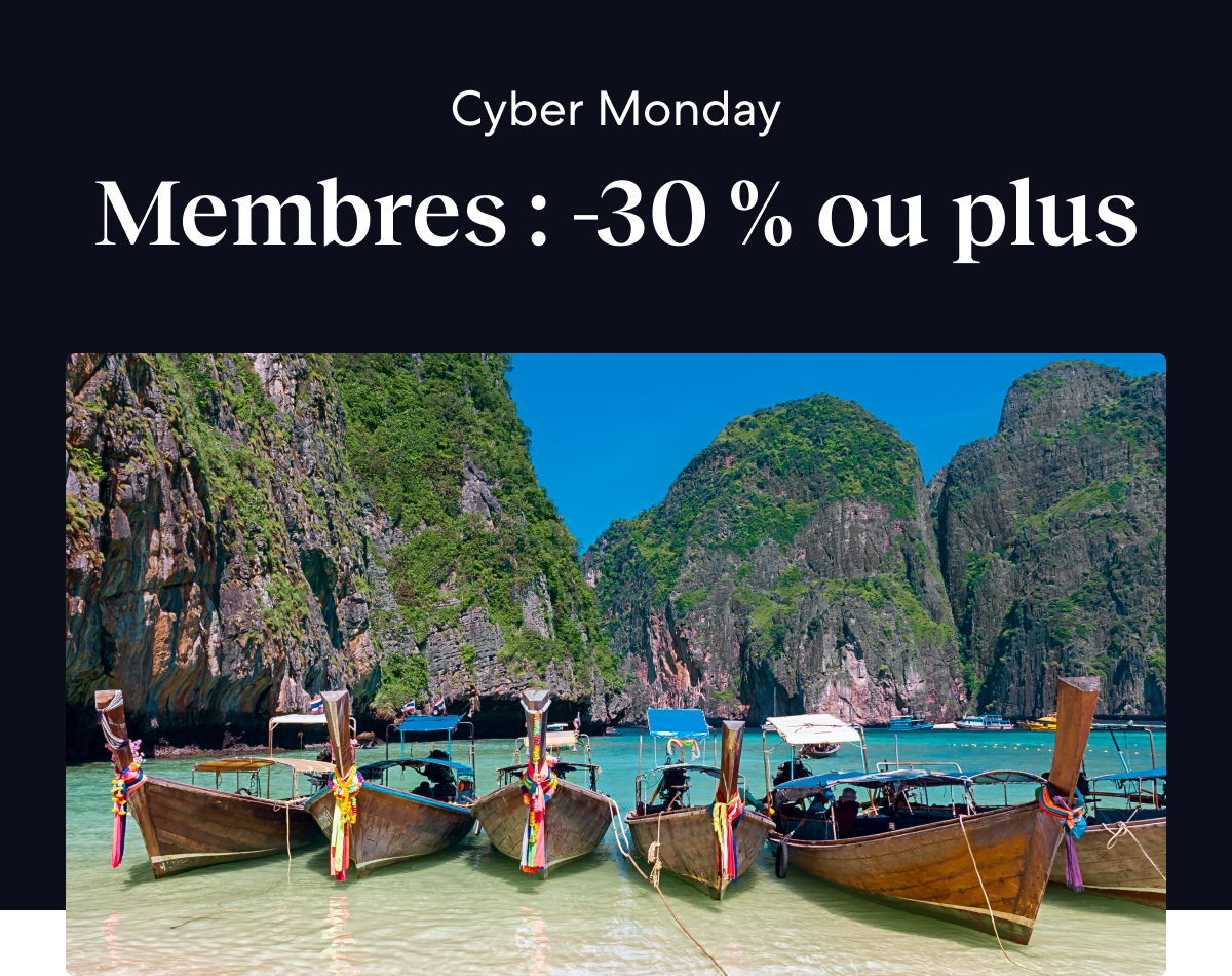 Les offres Black Friday continuent : -30 % ou plus pour les membres.
