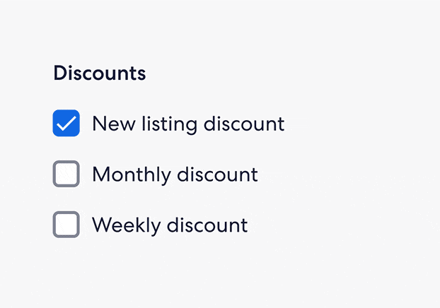 How to search for new listing discounts