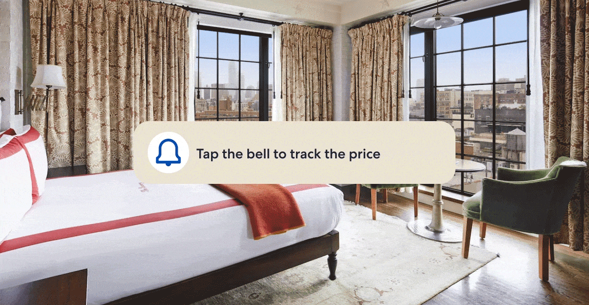 Track the price of your favorite hotels with Price Alerts