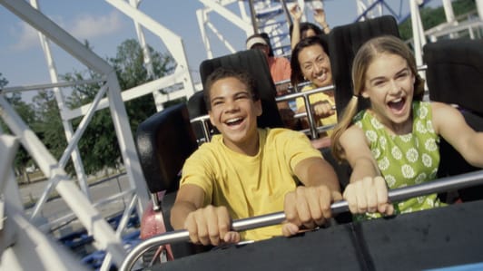 White Cyclone Wooden Roller Coaster