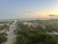 view from the deck at sunset