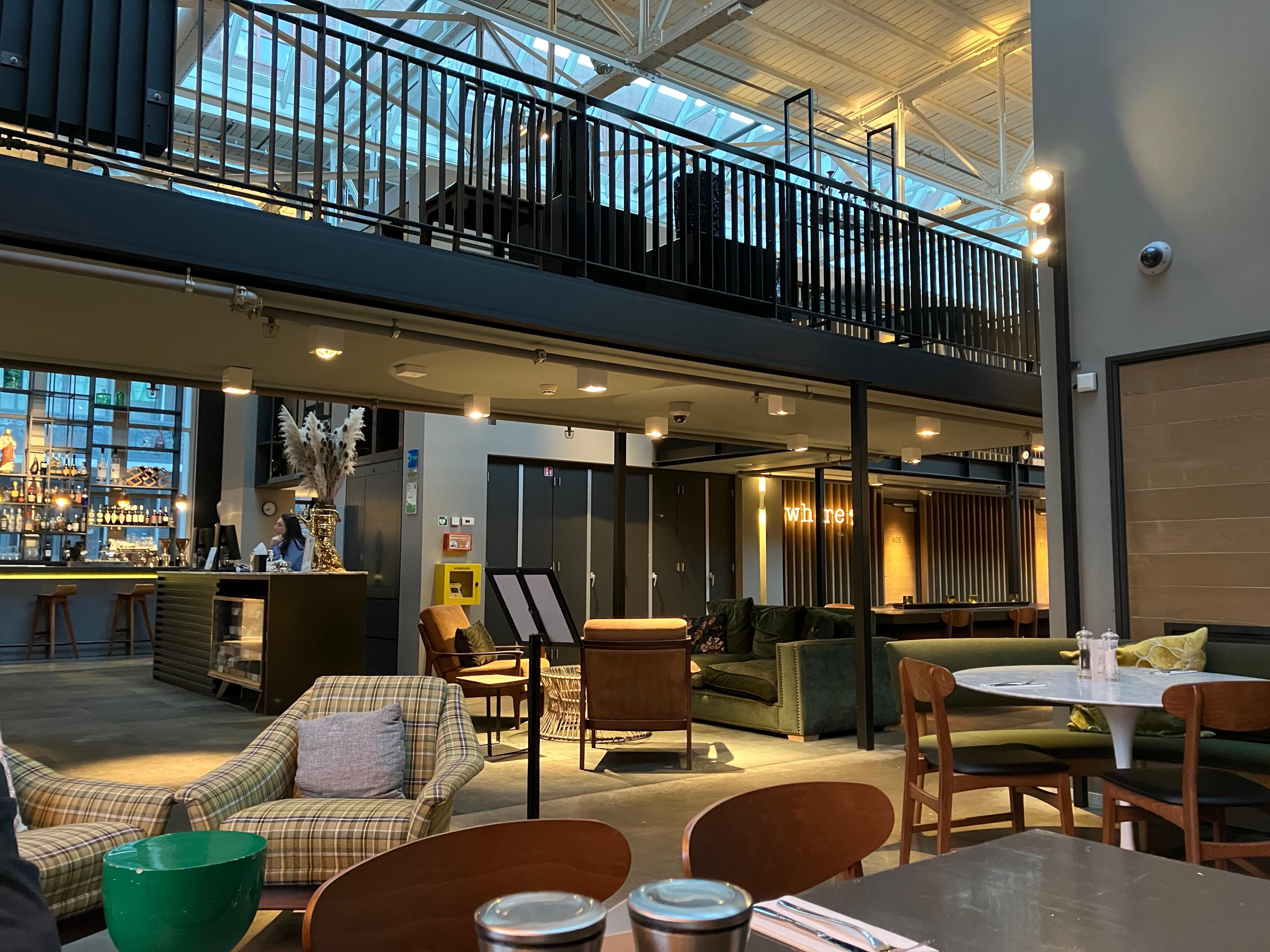 The comfortable lobby area.