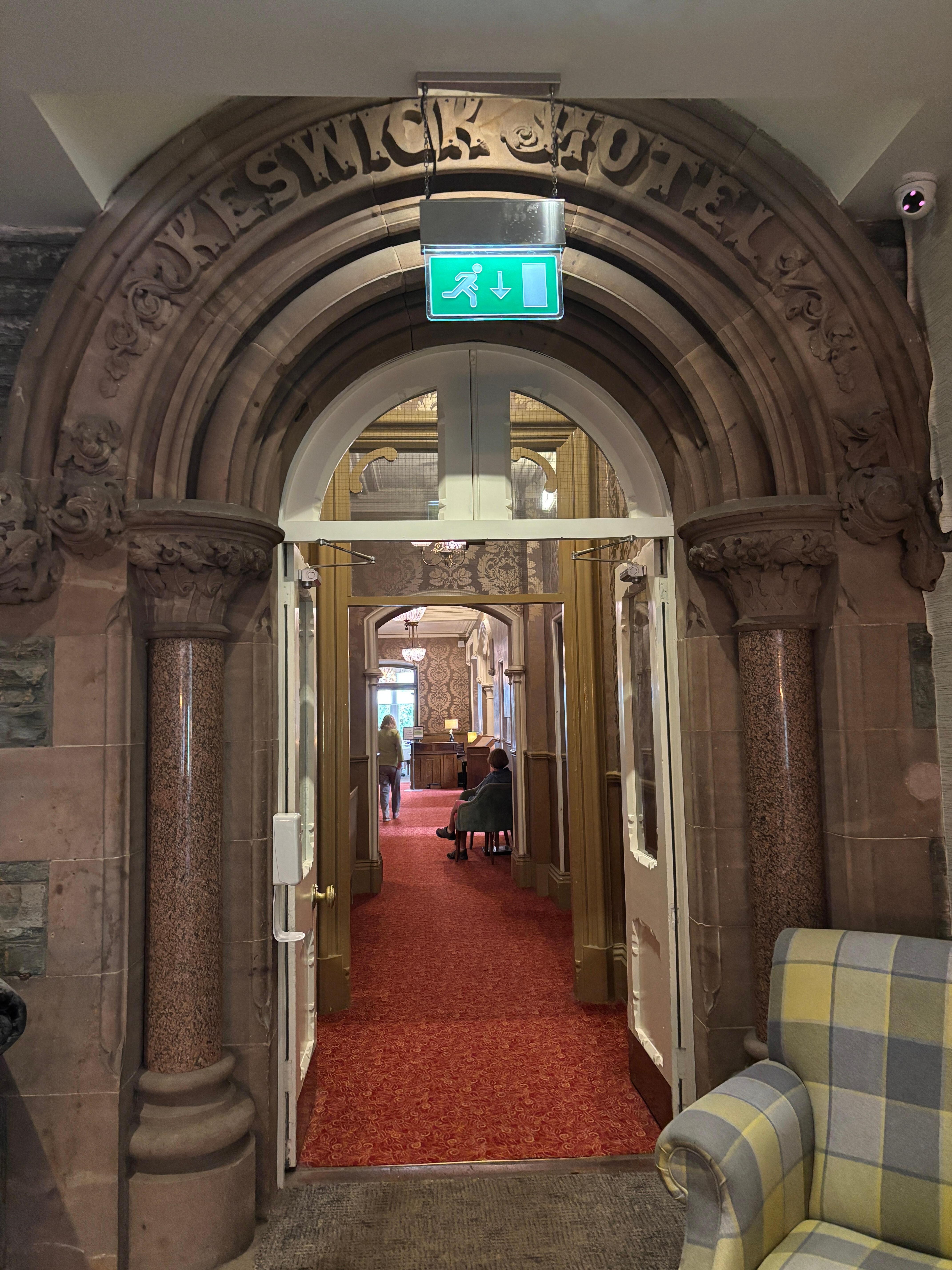 One of the old hotel entrances - internal since covered walkway to station built for Queen’s visit in 1956.