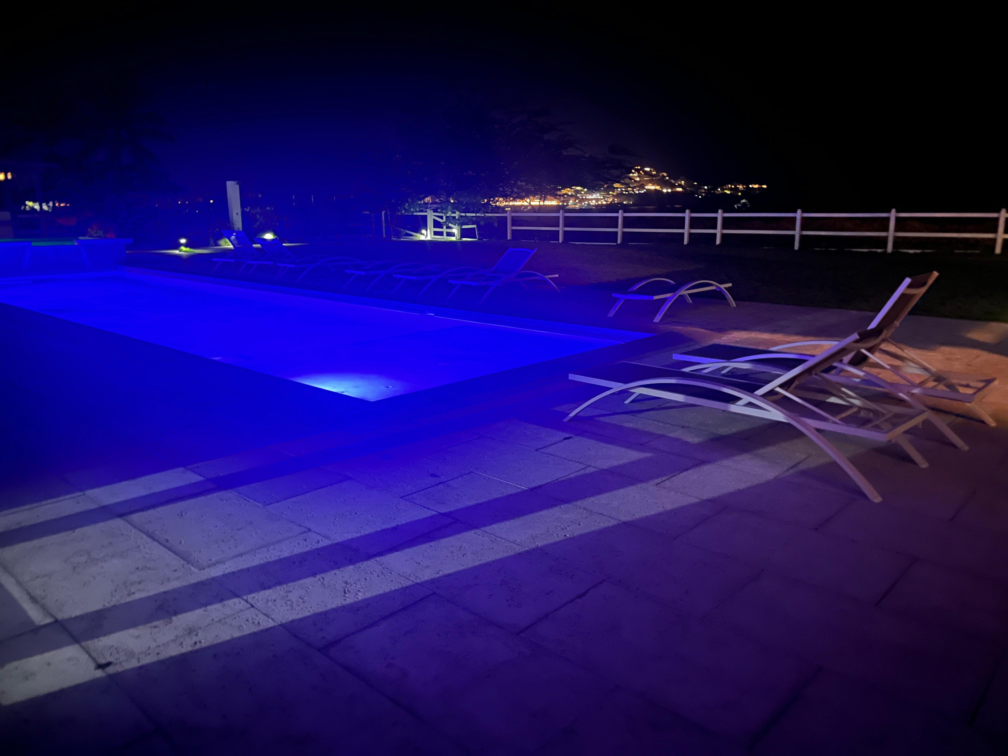 pool by private patio.