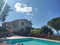 Pool and house