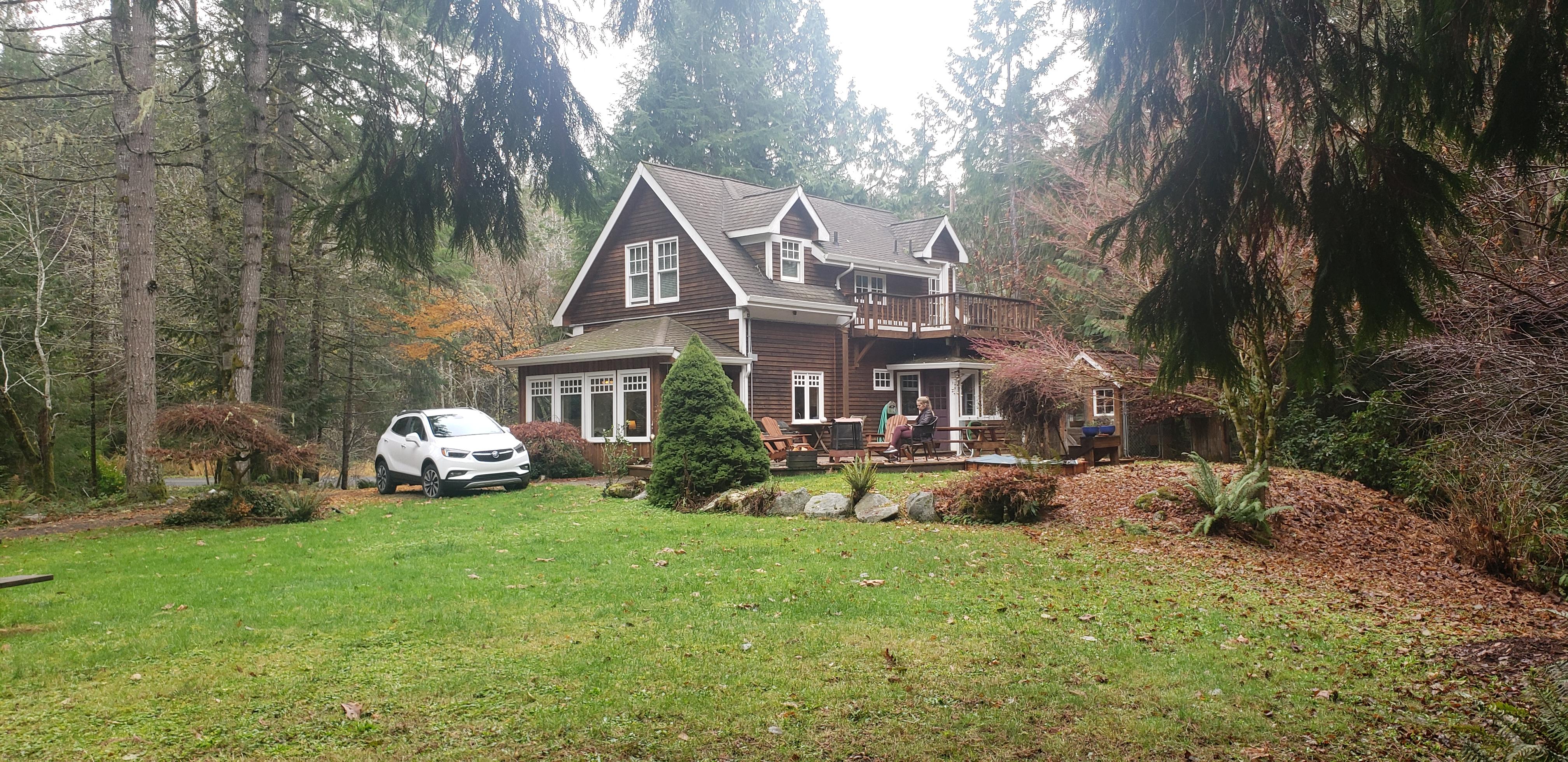 A view of the cottage as I was returning from the beach