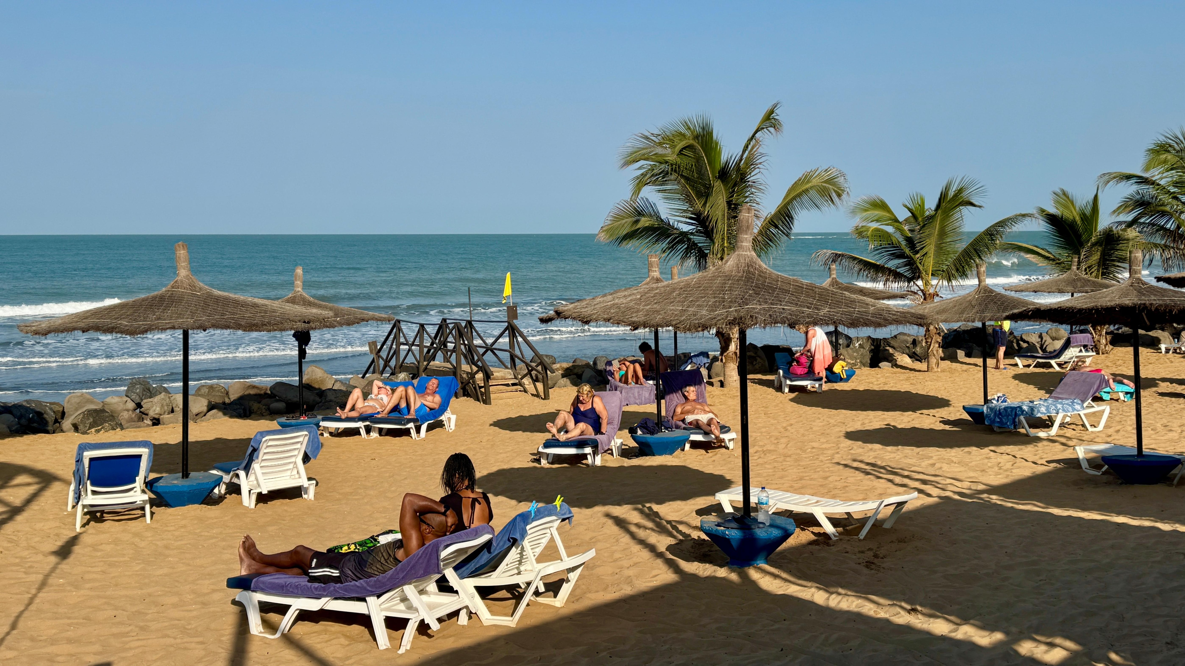 Hotellets strandområde