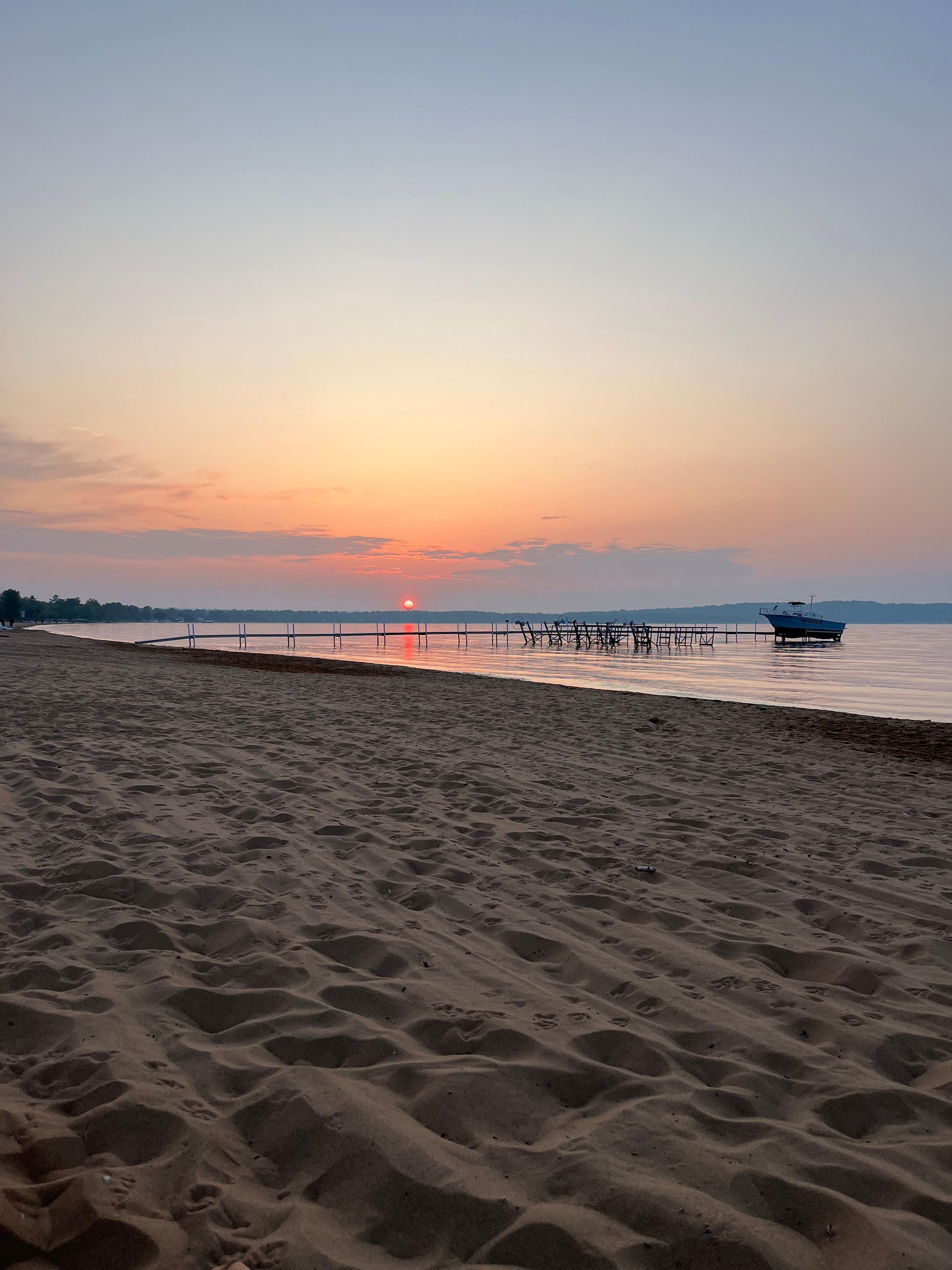Sunset on the beach 