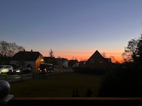 Sonnenuntergang nach einem kalten Wintertag