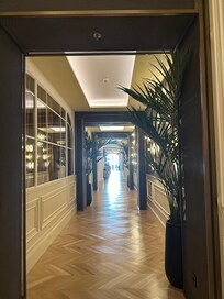 Interior hallway of hotel