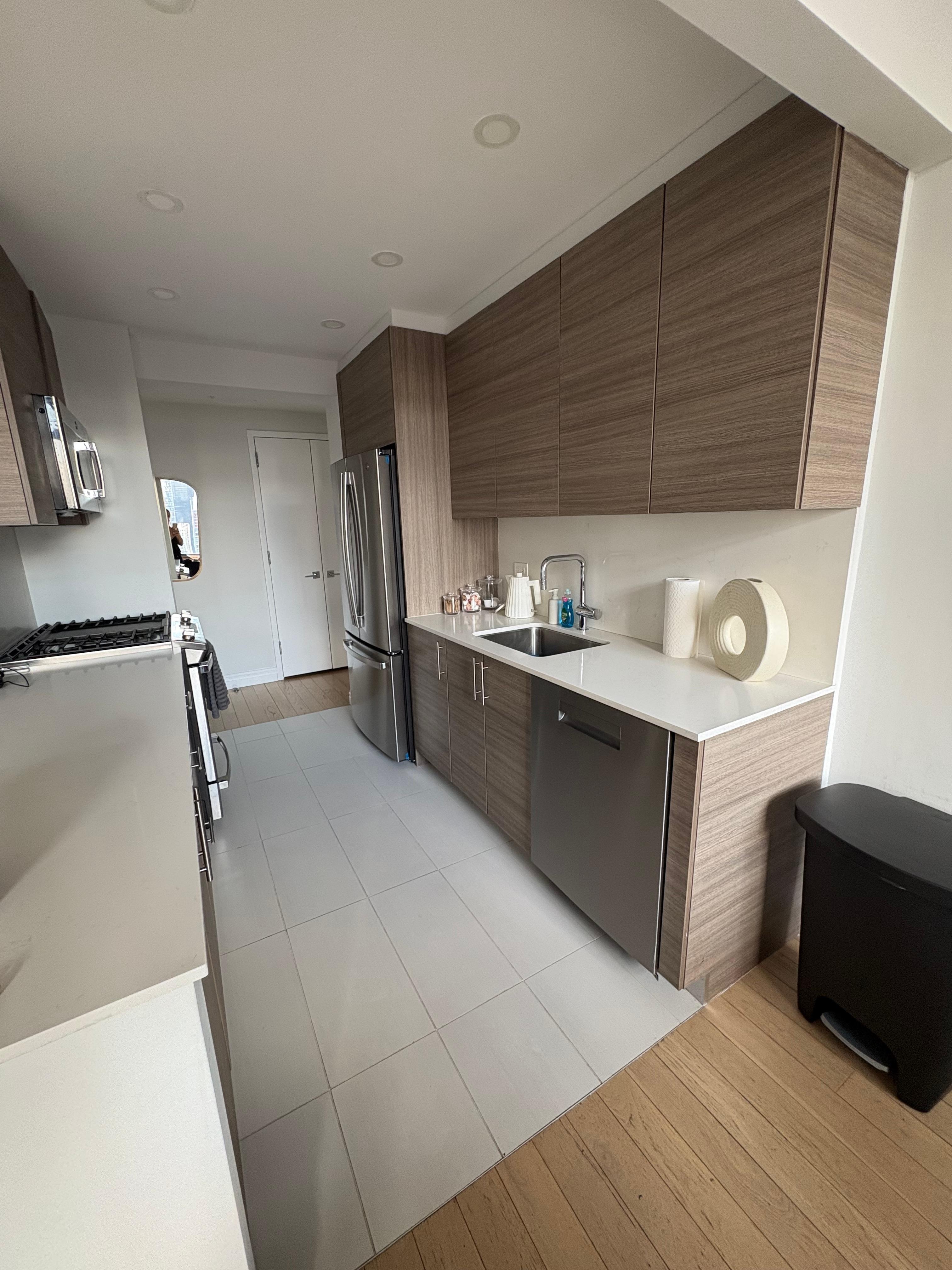 The kitchen of the unit we received.