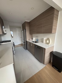 The kitchen of the unit we received.