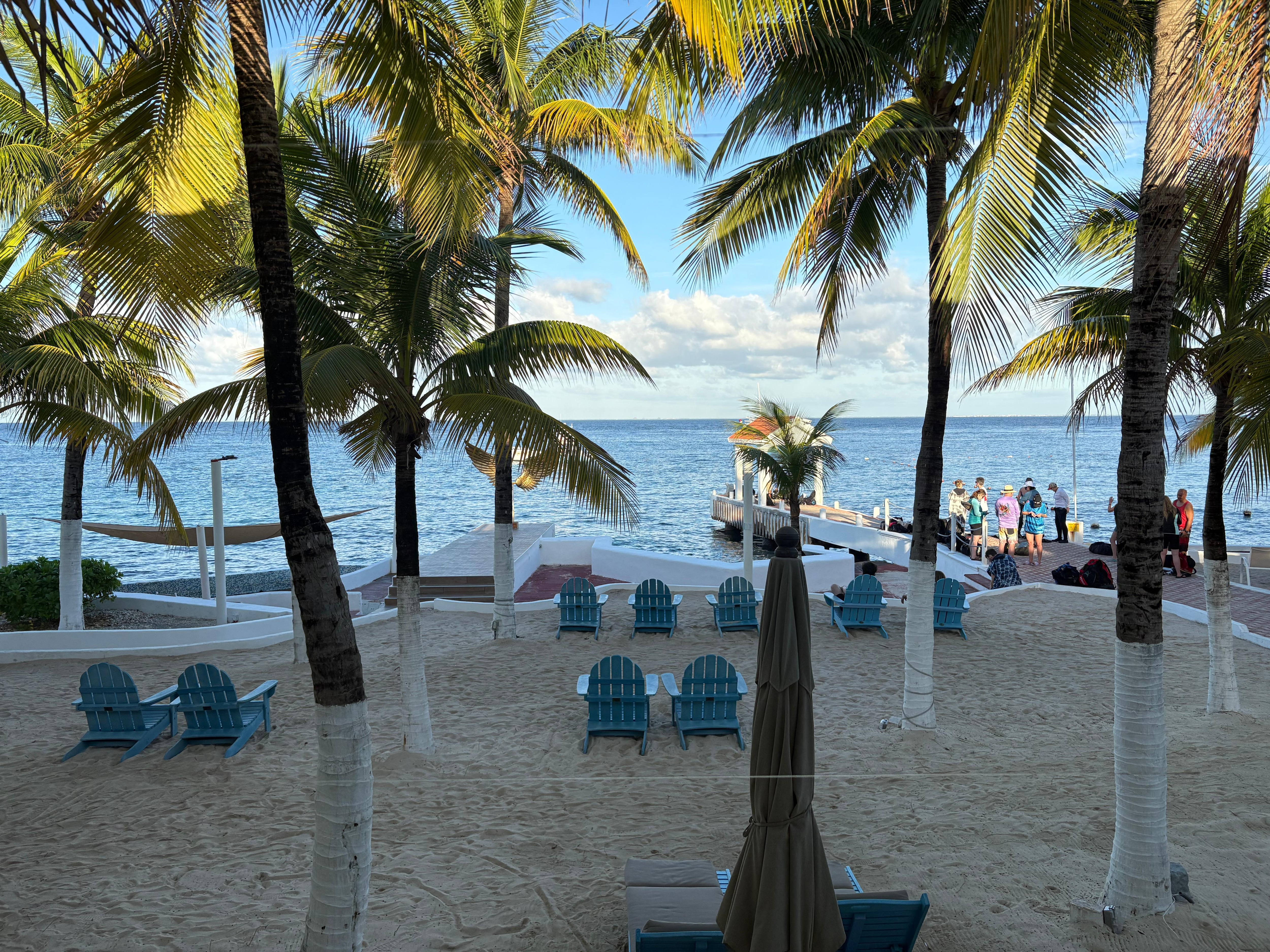 The beach area is very nice – space for snorkeling, nice bar, and plenty of room to relax .