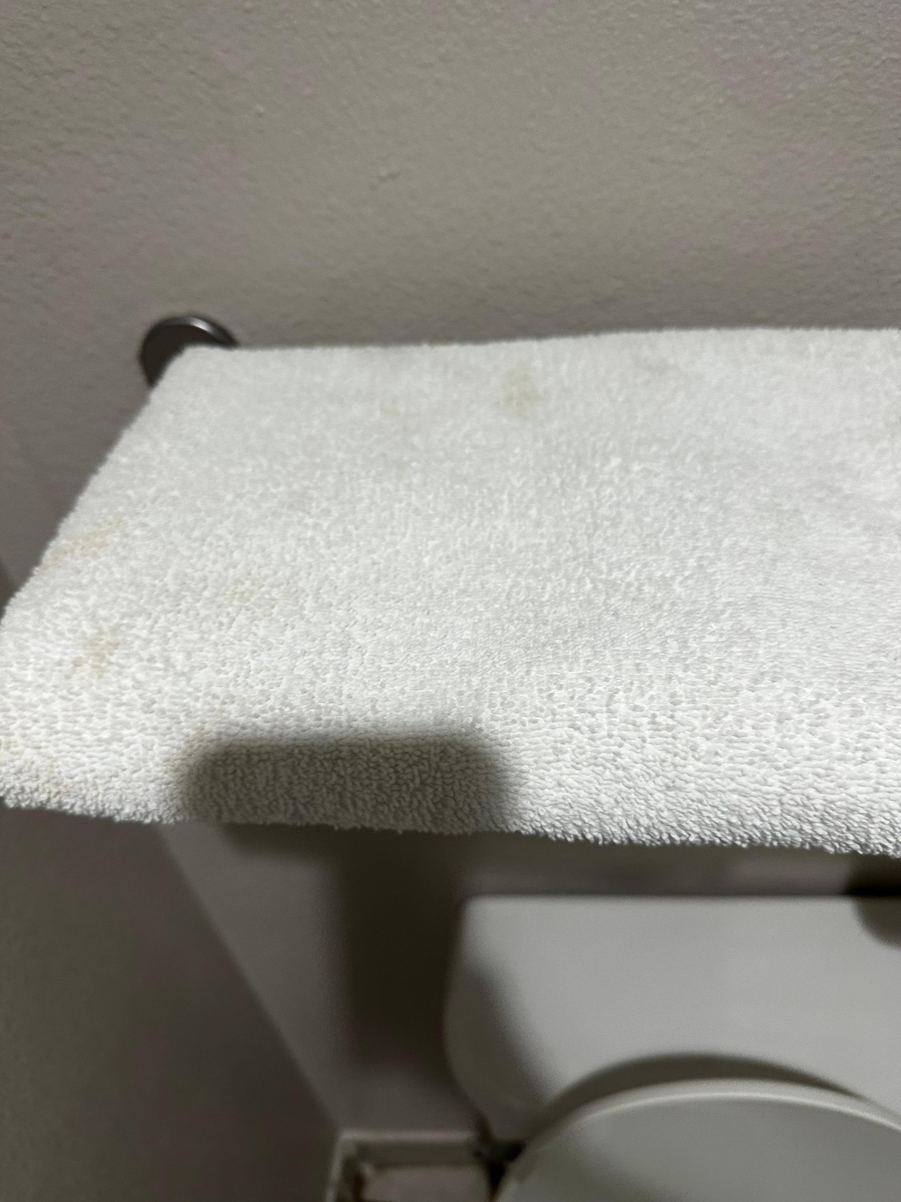 Dirty thin “bath” towel
