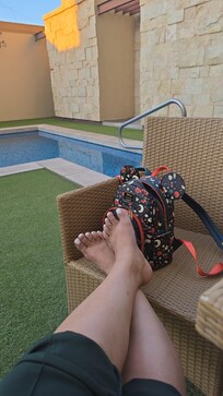 Resting and enjoying the pool before the manager lock the doors to the acces the pool.