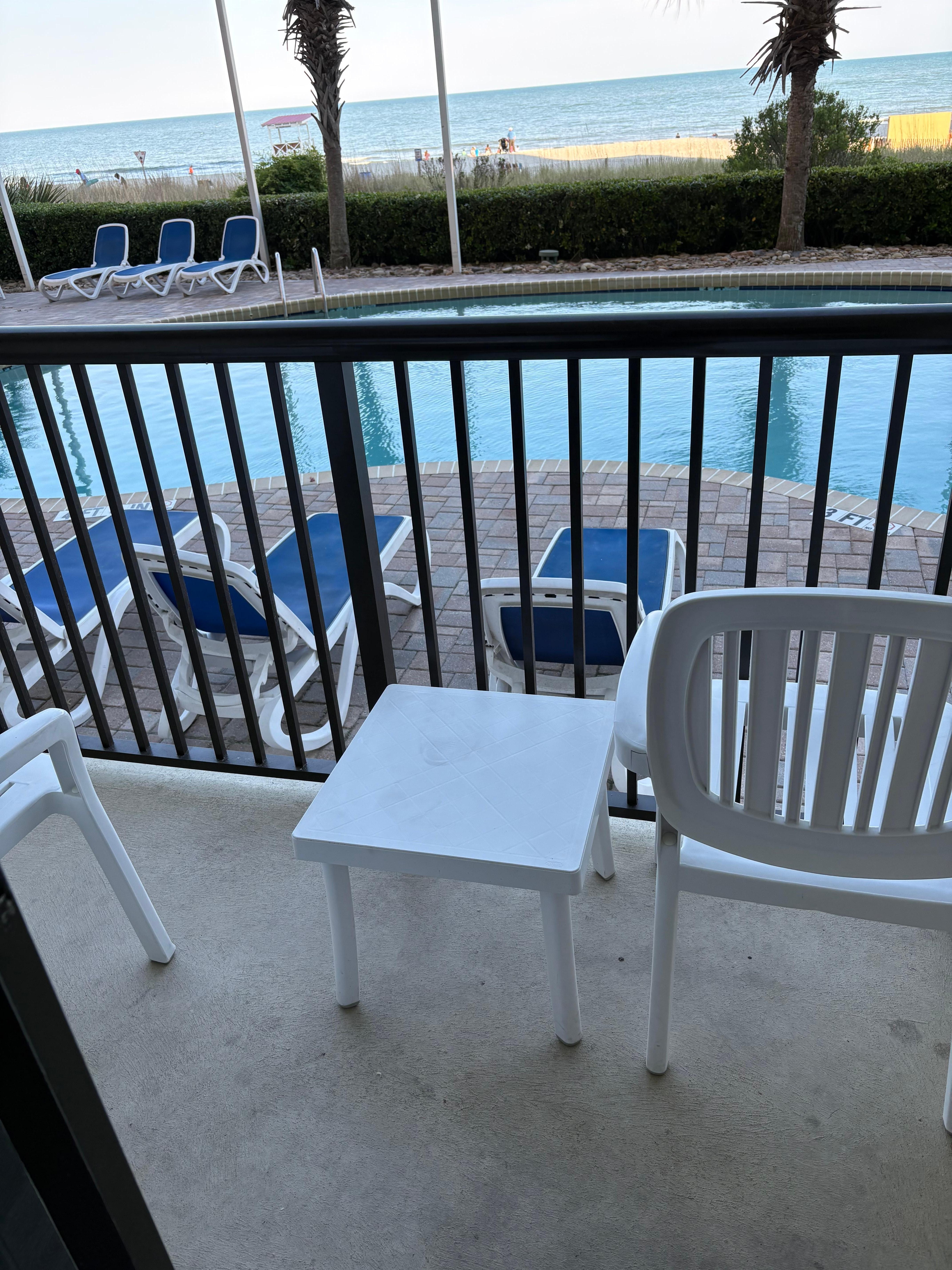 Photo taken from the sliding door to our sitting area.