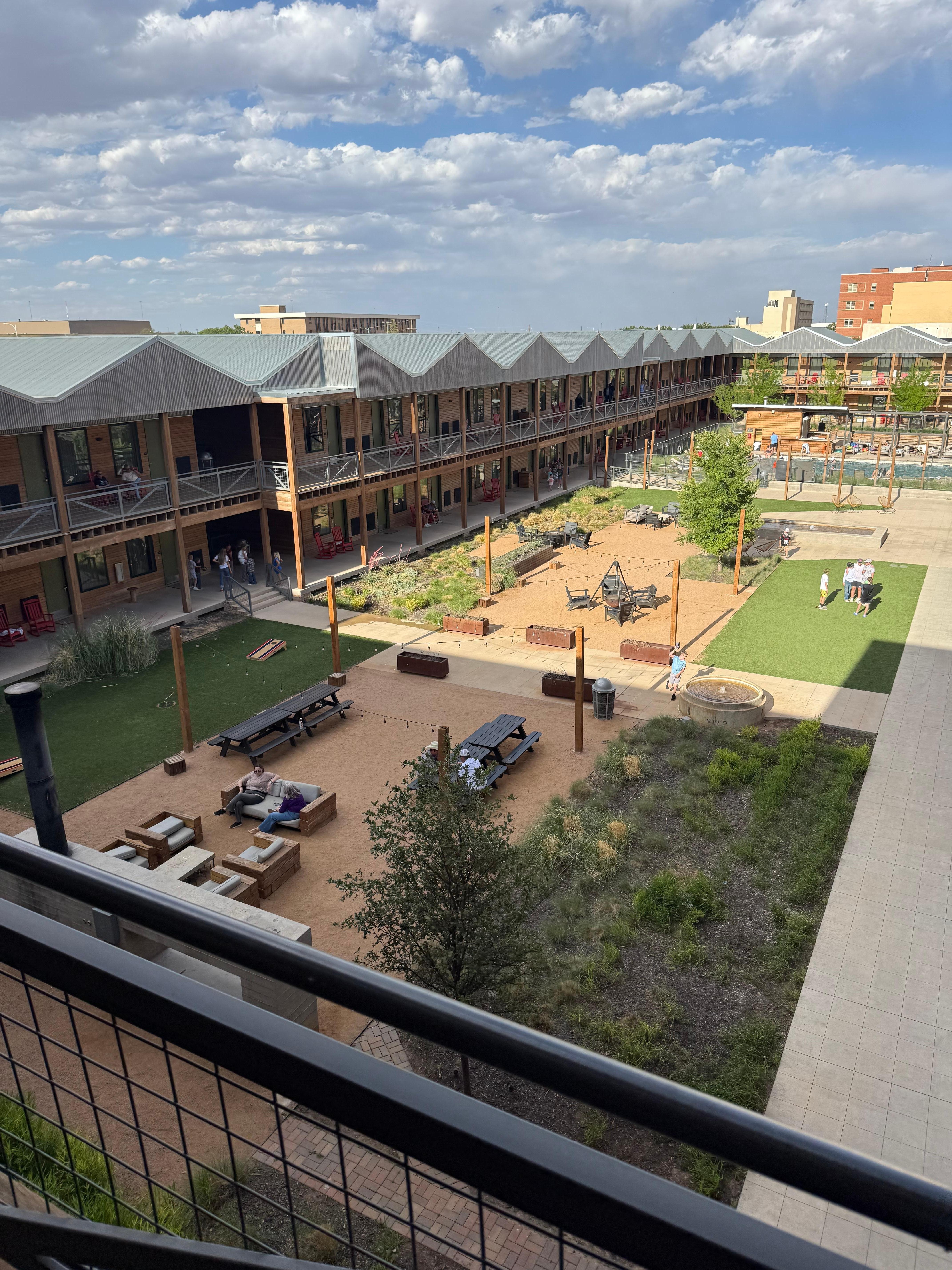 Very nice courtyard and outdoor area. 