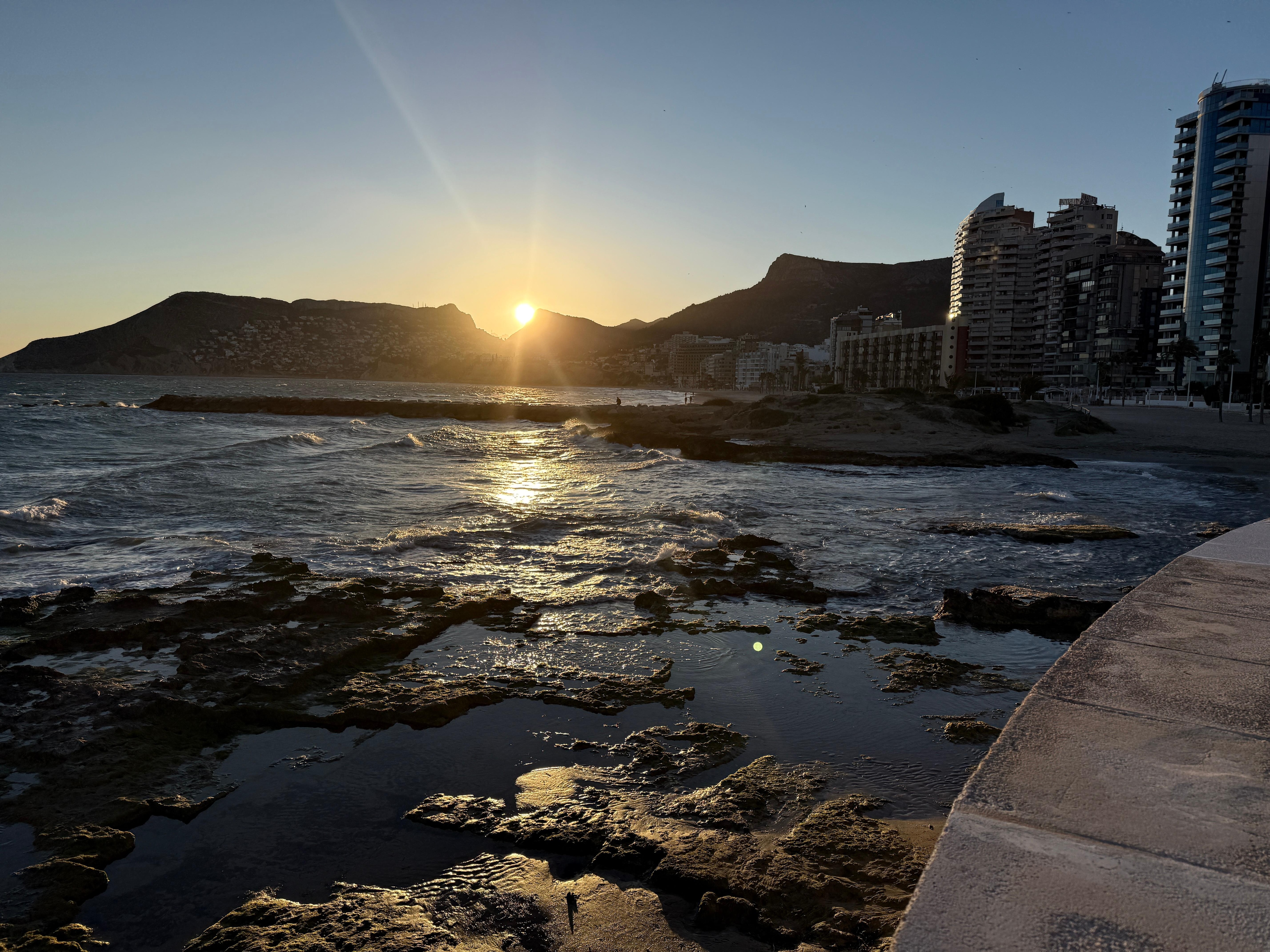 Beach out front at sunset